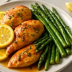 Deliciosa Receta de Pollo al Limón y Miel con Espárragos Asados