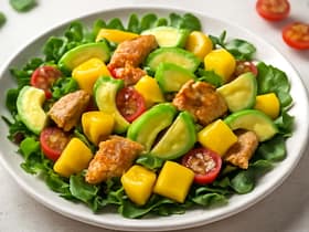 Hühnersalat mit Avocado und Mango