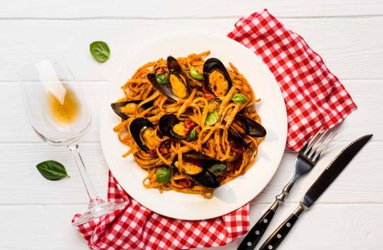Recette de pâtes aux fruits de mer