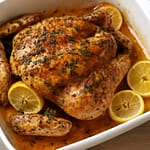 Pollo al horno con hierbas y limón