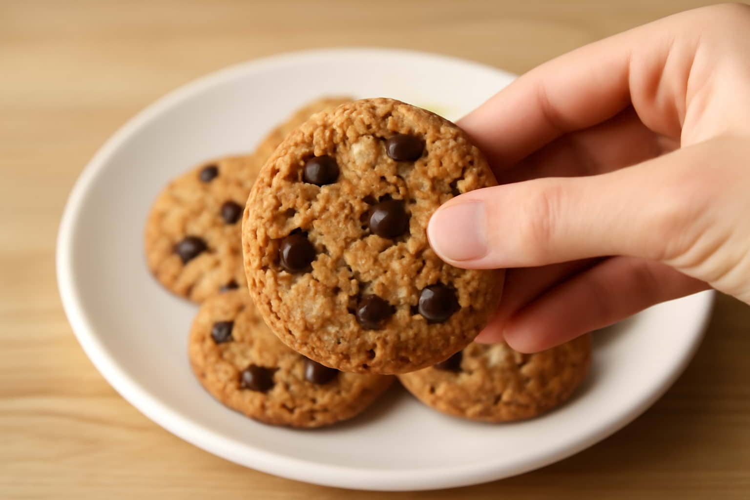 galleta en la mano