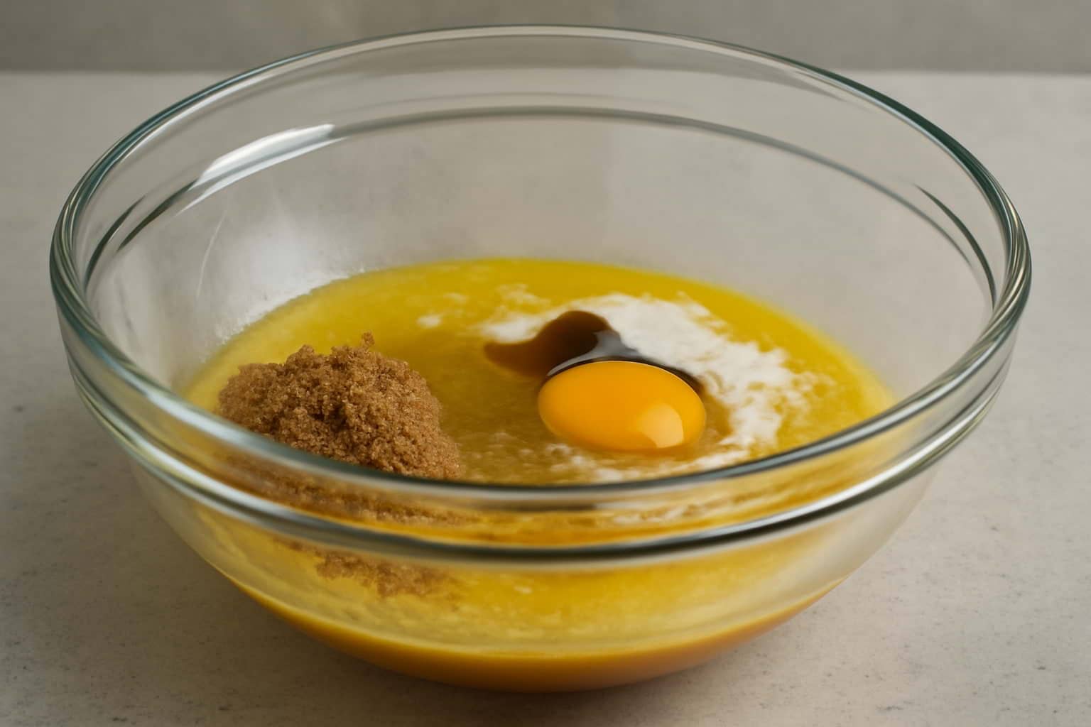 mezcla de chocolate huevo y aceite