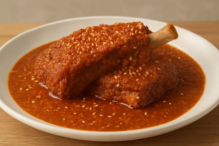 Rippchen in Red Mole