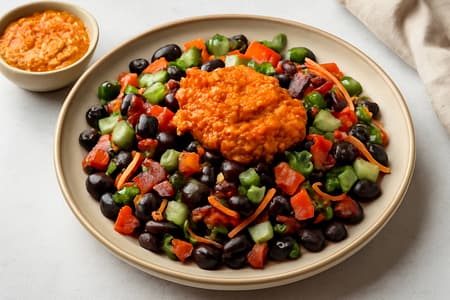 Bohnensalat mit Romesco-Sauce
